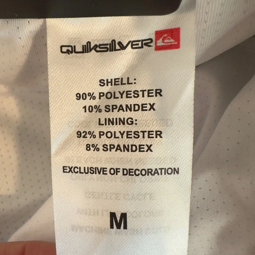 Quiksilver Mens Swim Trunks Green Grey Stretch Boardshorts QS001012 Medium NWT